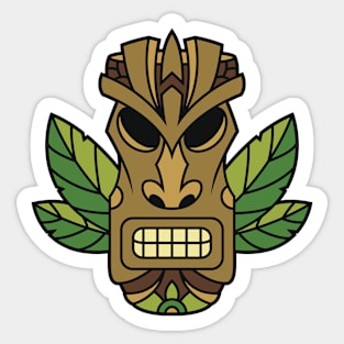 Funny Tribal Tiki Head Sticker